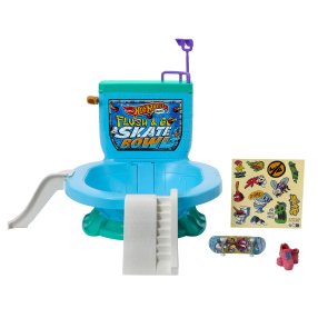 Hot Wheels Skates Splachovací fingerboard skatepark, exkluzivní fingerboard a pár bot