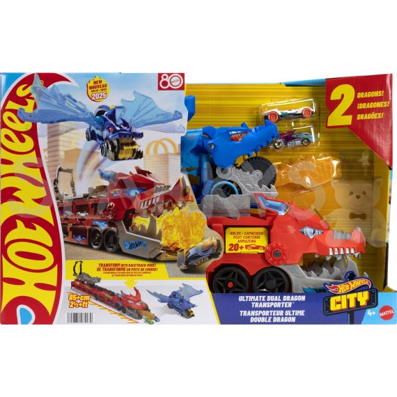 Hot Wheels City Ultimátní dračí tahač, 2 angličáky                    
