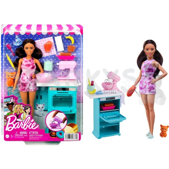 Barbie Kuchařka Hrací sada s troubou                    